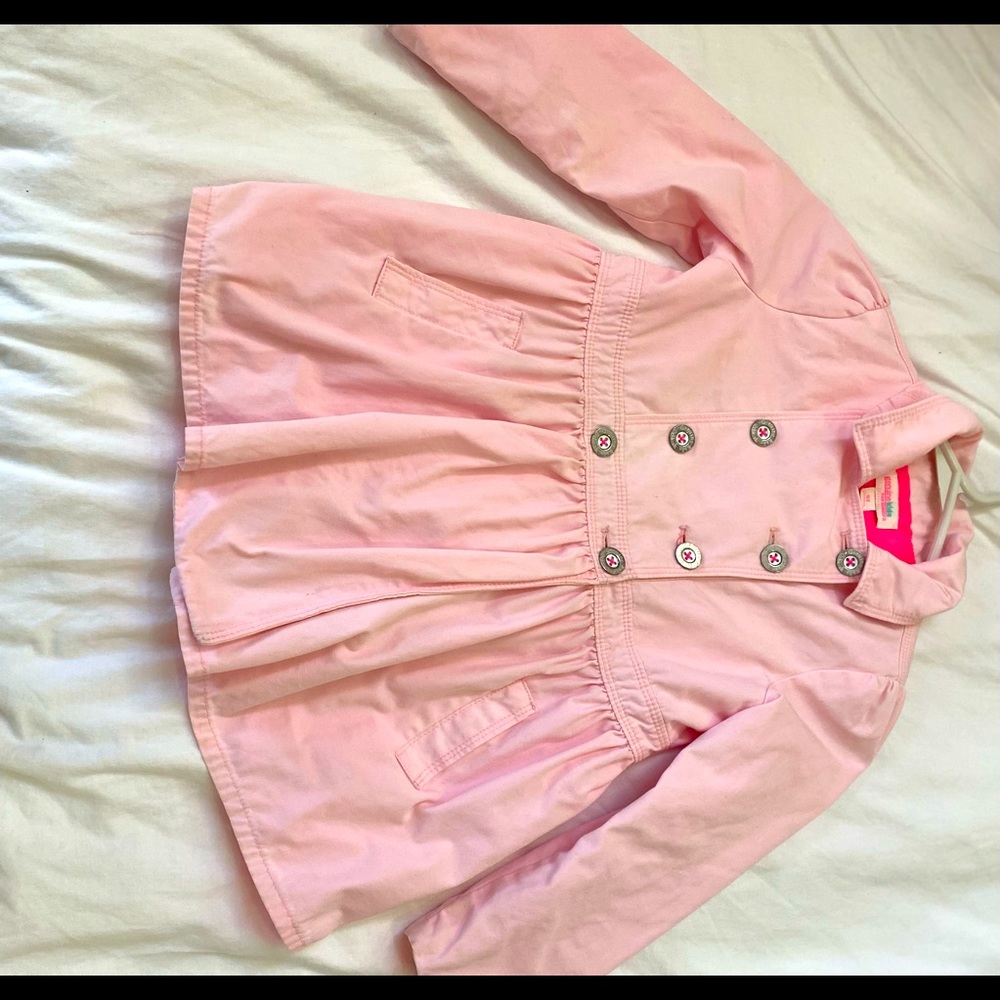 Girls pink peacoat